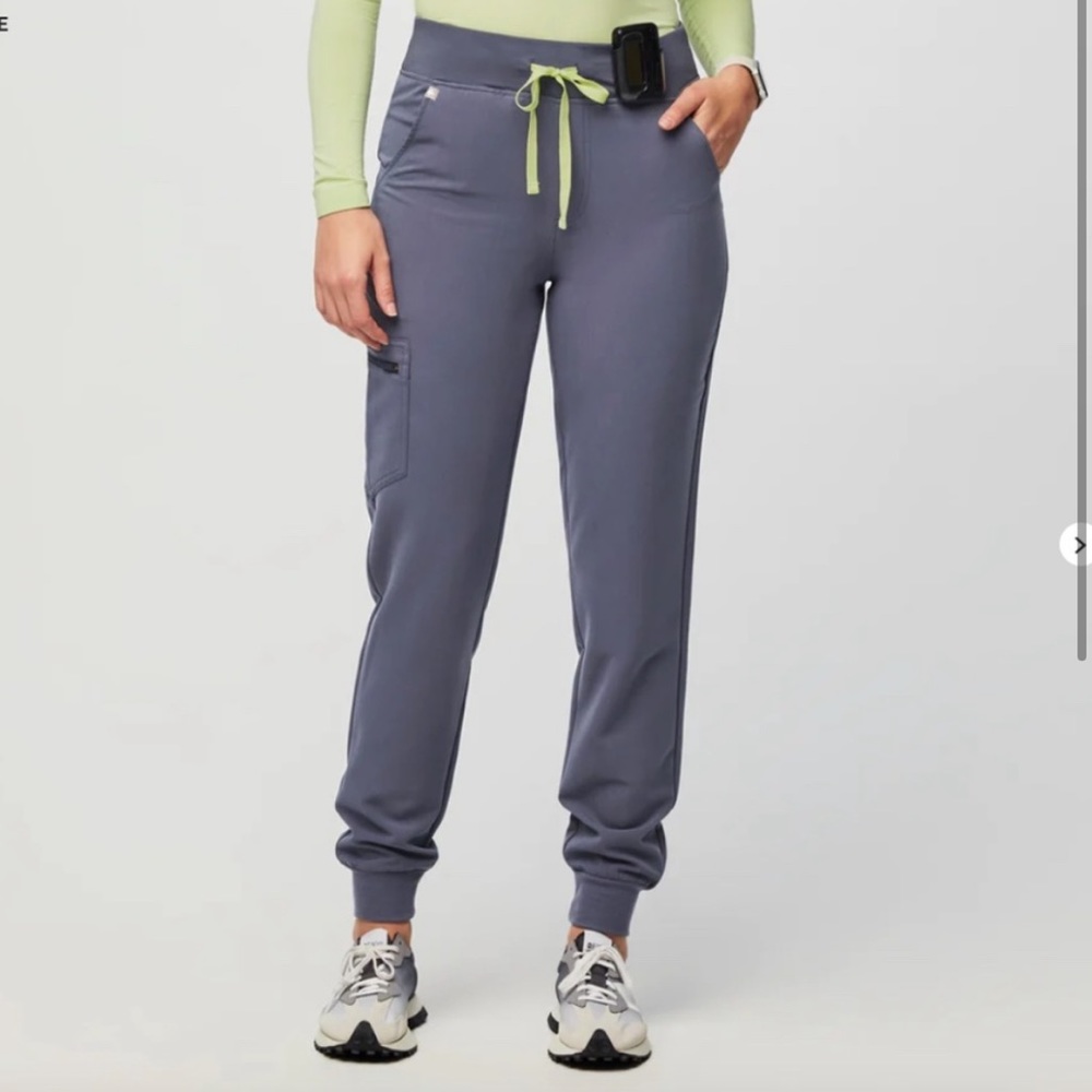 Figs Zamora Joggers High Waisted Scrub Pants in Space Navy XSP